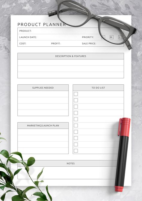 Smart Goal Template, Product Planning, Product Planner, Goal Template, Smart Goals Template, Launch Plan, Goals Template, Planning Template, Leather Patterns