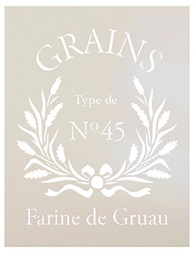 FRENCH GRAIN SACK Stencil by StudioR12 | Reproduction Farine De Gruau Word Art - Reusable Mylar Template | | Use for Painting Pillows DIY Home Decor- Chalk Furniture- Modern Farmhouse | SELECT SIZE French Stencil Patterns, Colonial Farmhouse Decor, French Stencil, French Painted Furniture, Chalk Furniture, Pillows Diy, Feedsack Fabric, Stencils Printables, Stencil Furniture