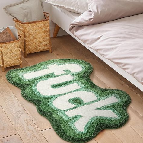 Rugs For Dorm Rooms, Small Funky Bathroom Ideas, Goblincore Aesthetic Room, Funny Rugs, Cali Apartment, Funky Bathroom Ideas, Colorful Bathroom Rugs, Funny Room Decor, Funky Room Decor