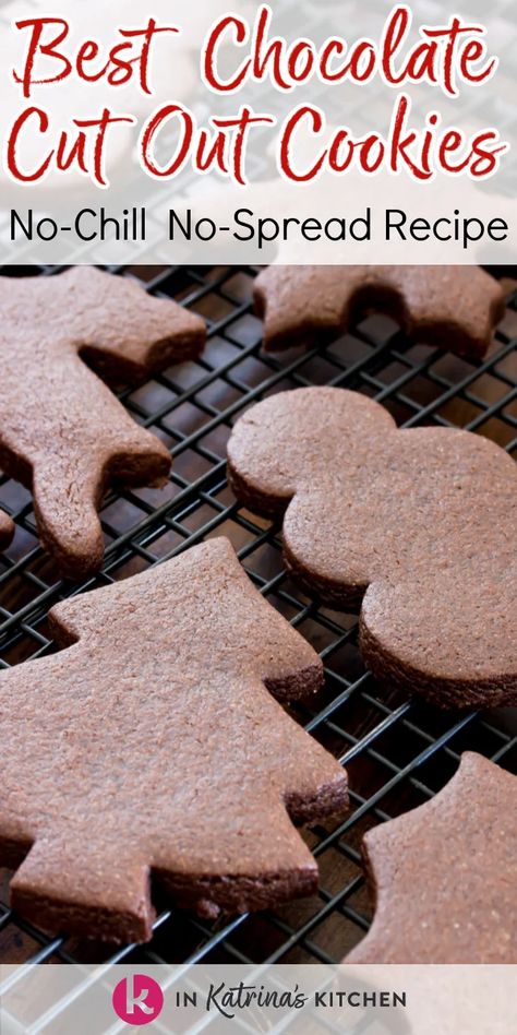 Chocolate Cut Out Cookie Recipe, Chocolate Cut Out Cookies, Christmas Cookie Frosting, Cut Out Cookie, Chocolate Sugar Cookie Recipe, Cut Out Cookie Recipe, Best Sugar Cookie Recipe, Chocolate Sugar Cookies, Chocolate Roll