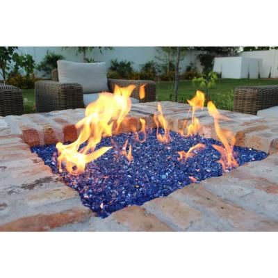 Margo Garden Products 25 lb. Crystal Reflective Tempered Fire Glass-EG25-R08 - The Home Depot Easy Diy Fire Pit, Diy Firepits, Fire Pit Glass Rocks, Easy Lemon Bread, Homemade Fire Pit, In Ground Fire Pit, Best Fire Pit, Fire Pit Ideas Backyard, Fire Pit Glass