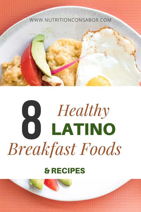 Plate of mashed plantain and egg. Text reads 8 healthy Latino breakfast foods & recipes Latin Breakfast Ideas, Latin American Breakfast Recipes, South American Breakfast, Latino Breakfast, Colombian Breakfast Recipes, Latin Breakfast, Venezuelan Breakfast, Costa Rican Breakfast, Colombian Breakfast