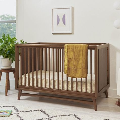 Convertible Crib Toddler Bed, Crib To Toddler Bed, Crib Toddler Bed, Adjustable Mattress, Nursery Crib, Convertible Crib, Natural Walnut, Crib Mattress, Modern Nursery