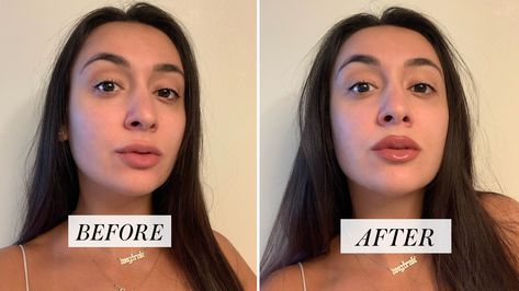 Whether you are in-between lip filler appointments or are just looking to learn how to make your lips appear bigger — all of your questions have been answered. Become a master over liner by following these tips and tricks from makeup artists. Overlined Lips, Huda Beauty Makeup, Lip Tutorial, Small Lips, Lip Filler, Kkw Beauty, Bottom Lip, Lighter Skin, Lip Shapes