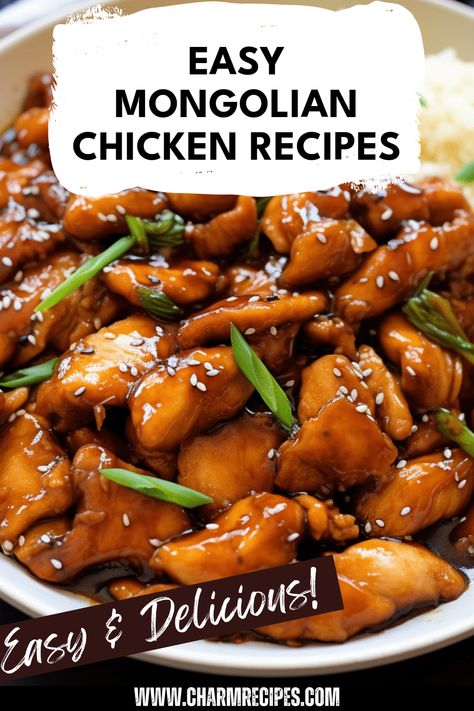 Get ready to enjoy these easy Mongolian Chicken recipes that bring all the incredible flavors of Chinese cuisine right to your kitchen. This is a perfect choice for those busy weeknights or special gatherings. Distinctly savory with a hint of sweetness, Mongolian chicken is loved for its tender meat and delicious sauce. Spice up your dinner rotation with these simple variations, featuring fast-to-make sauces and colorful veggies. Don't miss out on the chance to impress your friends and family with these delicious meals. Mongolian Food Recipes, Mongolian Chicken Recipes, Mongolian Chicken Recipe, Mongolian Recipes, Mongolian Chicken, Chicken Over Rice, Colorful Veggies, Chinese Chicken Recipes, Dinner Rotation