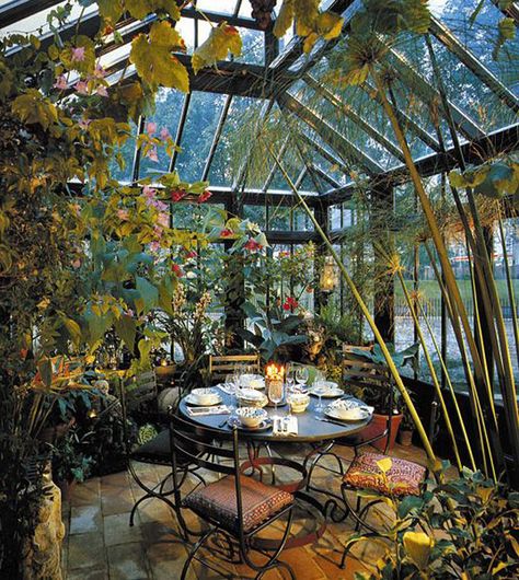 25 Beautiful Winter Gardens Integrated To Your Interior | Home Design And Interior Conservatory Greenhouse, Wooden Greenhouses, Greenhouse Plans, Garden Greenhouse, Have Inspiration, Greenhouse Gardening, Tropical Garden, Glass House, Winter Garden