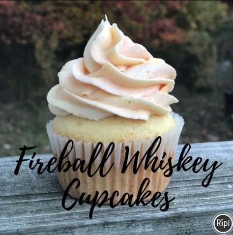 Fireball Cupcakes Birthday Cakes, Fireball Cupcakes Recipe, Fireball Cake, Fireball Cupcakes, Drunken Cupcakes, Moscato Cupcakes, Boozy Cupcakes Recipes, White Cake Box, Whiskey Cupcakes