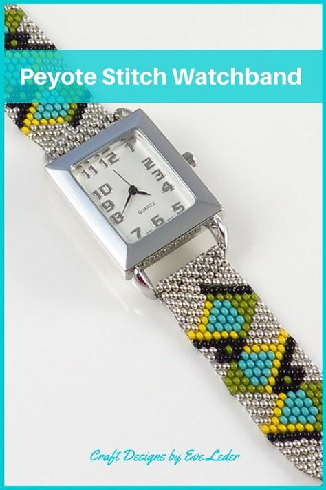 Weaving Patterns For Beginners, Beaded Watches, Weaving Ideas, Beading Patterns Free, Loom Pattern, Bead Weaving Patterns, Love Jewelry, Bead Loom Patterns, Bead Stitching