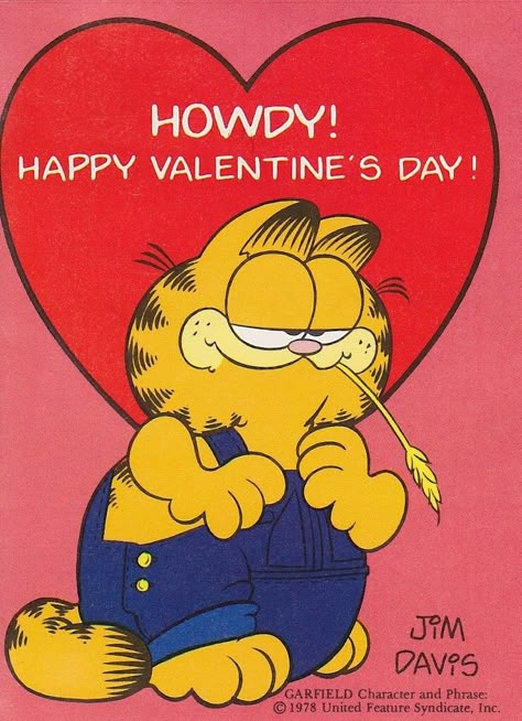 Garfield Valentines Card, Valentines Garfield, Doodles For Scrapbook, Garfield Valentines Day, Garfield Valentines, Valentines Day Pfp, Valentines Pfp, Valentine Pfp, Garfield Art