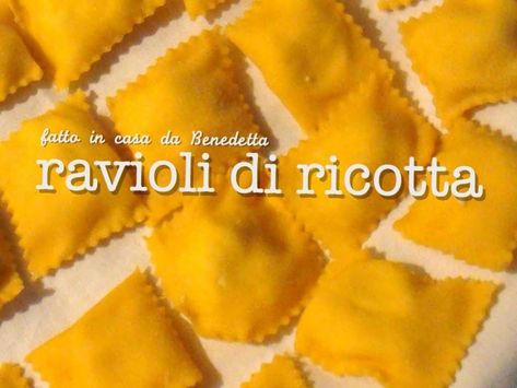 RAVIOLI DI RICOTTA FATTI IN CASA DA BENEDETTA | Fatto in casa da Benedetta Pasta Per Ravioli, Nan Recipe, Ricotta Ravioli, Ravioli Pasta, Pasta Fatta In Casa, Pasta Fresca, Tortellini, Ravioli, Gnocchi