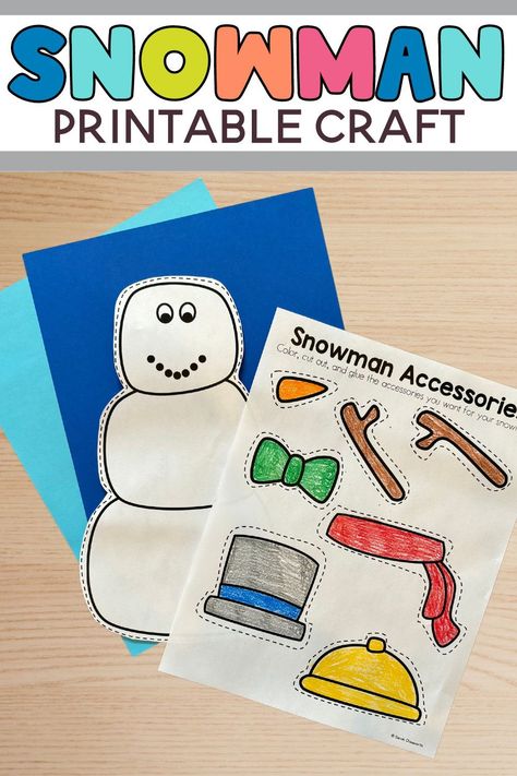 Enhance creativity in your classroom with our FREE printable 'Build a Snowman' coloring page! Explore the magic of winter as your students bring their snowmen to life. Download the template for free and have fun making this simple snowman craft. Simple Snowman Craft For Preschool, Build Your Own Snowman, Snowman Coloring Page, Snowman Crafts Preschool, Snowman Activities, Simple Snowman, Snowman Printable, Sneezy The Snowman, Snowman Coloring