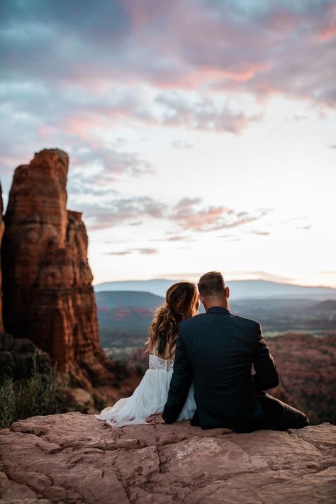 Rock Engagement Photos, Cathedral Rock Sedona, Sedona Elopement, Lace Photography, Photographer Video, Cathedral Rock, Couple Activities, Sedona Wedding, Rock Wedding