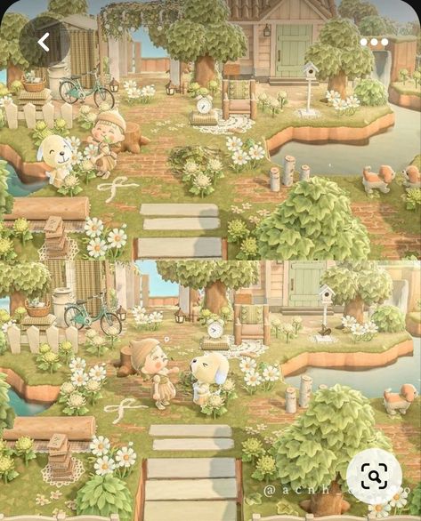 Animal Crossing Springcore Museum, Cottage Core Villagers Acnh, Animal Crossing Cottage Core Ideas, Acnh Springcore Ideas, Spring Core Acnh, Animal Crossing Springcore, Springcore Animal Crossing, Acnh Springcore Codes, Animal Crossing Cottage Core