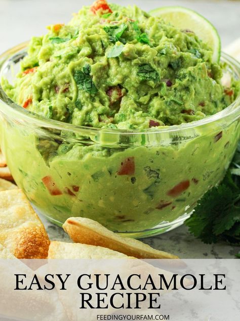 Easy Guacamole Recipe With Salsa, Authentic Guacamole Recipe, Guacamole Dip Recipes, Pumpkin Alfredo, Easy Guacamole Recipe, Homemade Guacamole Recipe, Guacamole Ingredients, Guacamole Recipe Easy, Salsa Guacamole