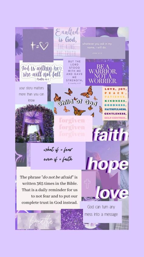 Faith lilac themed background Aesthetic Christian Wallpaper Collage Purple, Lilac Christian Wallpaper, Purple Aesthetic Christian Wallpaper, Cute Girly Wallpapers Backgrounds, Cute Christian Backgrounds For Iphone, Purple Christian Wallpaper, Lilac Theme, Iphone Wallpaper Quotes Inspirational, Bible Quotes Background