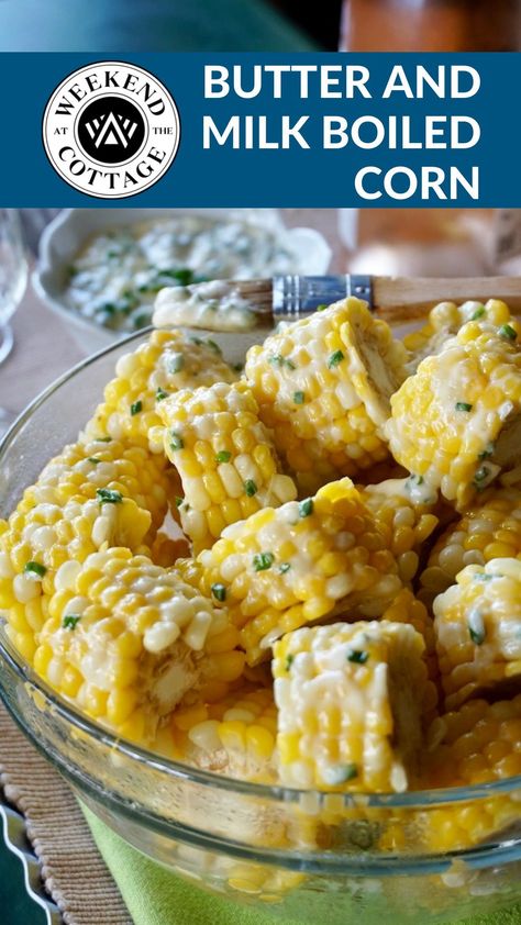 Bite sized corn cobs with toppings in a glass bowl Cottage Recipes, Cottage Meals, Mayo Sauce, Boiled Corn, Garlic Mayo, Boiled Vegetables, Easy To Make Dinners, Corn Recipe, Corn Recipes