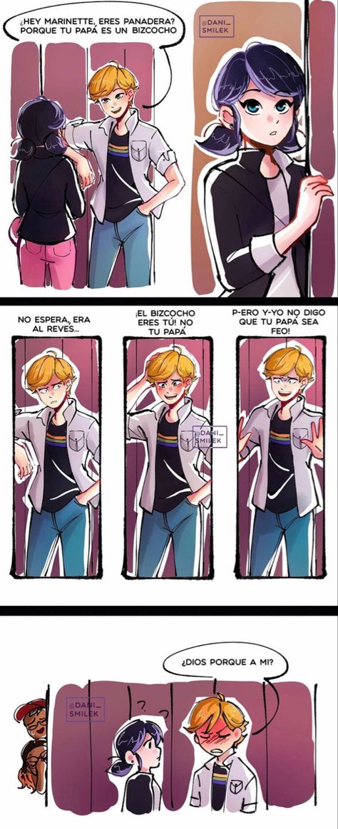 Mlb Comics Marichat, Marinette X Adrien, Kawaii Astetic, Marichat Comic, Adrien X Marinette, Miraculous Comic, Comics Ladybug, Mlb Comics, Tikki Y Plagg