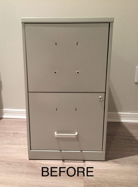 Old Filing Cabinet Ideas, Cabinet Redo Diy, File Cabinet Redo, Filing Cabinet Makeover, Cabinet Flip, Office Filing Cabinet, Diy File Cabinet, File Cabinet Makeover, Redo Cabinets