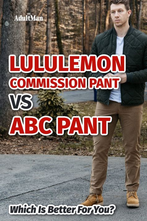 Lululemon has so much variety. It’s no wonder you had to search out the differences between the Commission and the ABC Pant. Come get the final score. Lululemon Commission Pant Outfit Men, Lululemon Abc Pants Men, Lululemon Pants Men, Mens Lululemon Abc Pants Outfit, Abc Pants Lululemon Men Outfit, Men’s Lululemon Outfit, Lululemon Outfit Men, Mens Lululemon Outfit, Lululemon Men Outfit