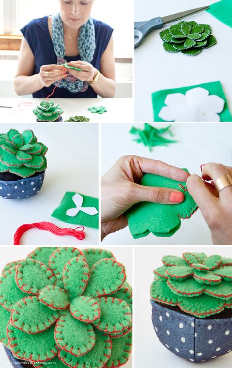 Cactus Craft, Felt Succulents, Costura Diy, Felt Decorations, Felt Diy, Soft Sculpture, Handmade Felt, Felt Toys, Felt Ornaments