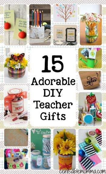 Need some teacher gift ideas for End-of-the-School-Year or Teacher Appreciation?  Check out these 15 DIY Teacher Gifts. Diy Teacher Christmas Gifts, Cheap Teacher Gifts, Handmade Teacher Gifts, Appreciation Gifts Diy, Teacher Gift Baskets, Teacher Appreciation Gifts Diy, Teacher Gift Ideas, Funny Teacher Gifts, Teachers Diy