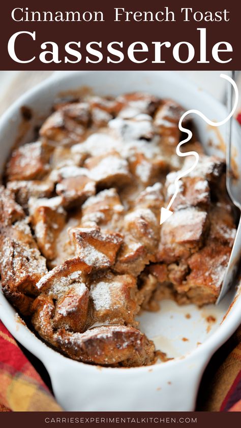 Utilize leftover Italian bread to make a deliciously flavorful breakfast with this super easy Cinnamon French Toast Casserole. Leftover Italian Bread, Cinnamon French Toast Casserole, Easy Cinnamon French Toast, Bread Casserole, Berry French Toast Casserole, Breakfast Casserole With Bread, Berry French Toast, Bread To Make, Breakfast Strata