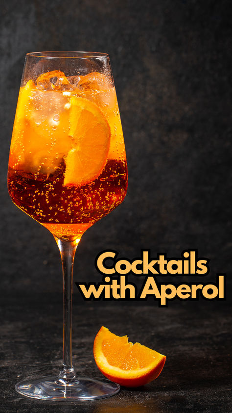 Cocktails with Aperol Aperol Cocktail Recipes Vodka, Autumn Aperol Spritz Recipe, Aperol Old Fashioned, Cocktail With Aperol, Flavored Aperol Spritz, Aperol Drinks, Aperol Cocktails, Refreshing Recipes, Aperol Spritz Recipe