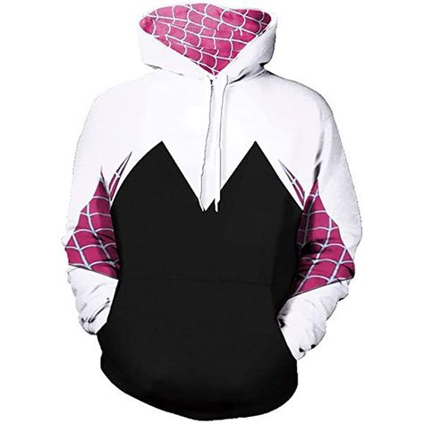 Coat Outfit, Gwen Stacy, Plus Size Hoodies, Christmas Hoodies, Coat Outfits, Cool Hoodies, Halloween Cosplay, Black & White, Print Pullover