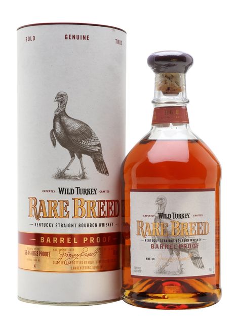 Wild Turkey Rare Breed Barrel Proof 58.4% Price: £52.25 Best Bourbon Brands, Bourbon Whiskey Brands, Best Bourbon Whiskey, Wild Turkey Bourbon, Bourbon Brands, Whiskey Brands, Best Bourbons, Kentucky Straight Bourbon Whiskey, Straight Bourbon Whiskey