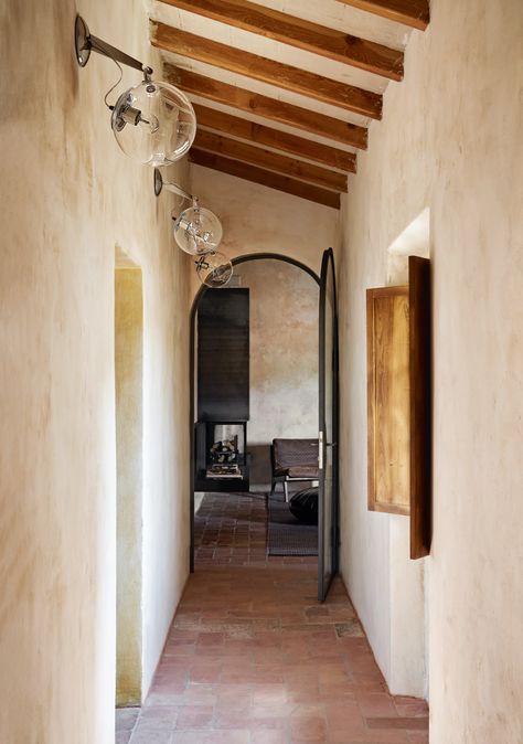 A gallerist revives a dilapidated wreck in a stunning rural Tuscan setting | House & Garden Tuscan Farmhouse Kitchen, House Decor Inspiration, Tuscan Exterior, 19th Century Farmhouse, Tuscan Interior, Modern Tuscan, Tuscan Farmhouse, Italian Bedroom, Century Farmhouse