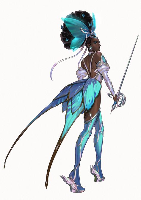 Wow Art, Afro Art, Arte Fantasy, Fairy Art, Dnd Characters, Creature Art, Fantasy Character Design, Fantasy Creatures, Character Design Inspiration