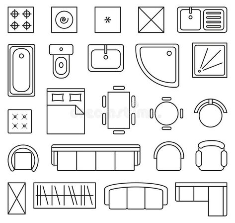 Interior Design Symbols Floor Plans, Floor Plans Drawing Hand, Architecture Furniture Drawing, How To Draw Interior Design, Interior Designer Drawing, Easy Floor Plan Drawing, How To Draw A Floor Plan, How To Draw House Plans, Interior Design Drawings Floor Plans