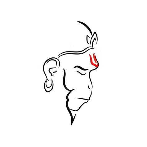 Hanuman Stencil Art, Hanuman Simple Drawing, Hanuman Tattoo Stencil, Navratri Tattoo, Kd Tattoo, Hanuman Tattoo Design, Chest Tattoo Stencils, Cute Flower Drawing, Hanuman Tattoo