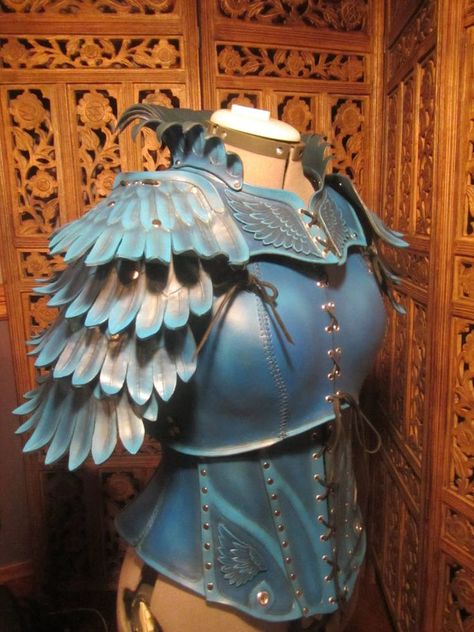 Costume Armour, Female Armor, Cosplay Armor, Leather Armor, Fantasy Costumes, Fantasy Armor, Blue Jay, Fantasy Clothing, Fantasy Fashion