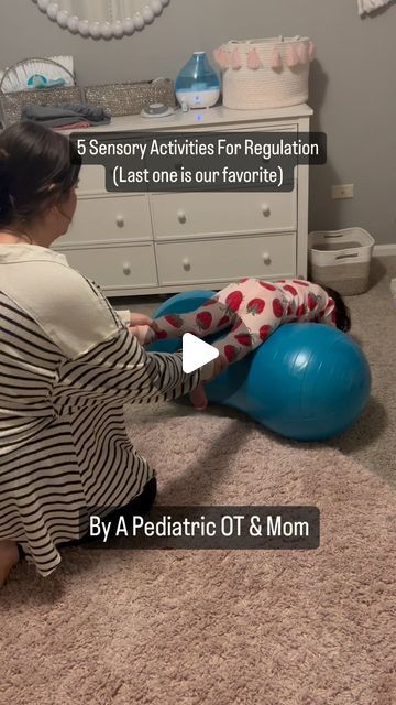 Courtney English | Pediatric Occupational Therapist on Instagram: "Movement is magic when it comes to regulation! There are ways to offer the input so the nervous system is able to self calm and organize! These ways are: ✅Relational (offered by a safe adult) ✅Repetitive and predictable movements ✅Rhythmic movements ✅Goal oriented (especially for sensory seekers) If you’re looking for more ways to use and apply these to support regulation, comment below and I’ll send you a link to sign up for waitlist for my calming kids guide! #Momsofinstagram #toddlermom #preschoolmom #regulation #sensoryplay #sensorykids #sensoryprocessing #pediatricot #pediatricoccupationaltherapy #occupationaltherapy" Occupational Therapy Calming Activities, Praxis Activities Occupational Therapy, Postural Control Activities For Kids, Pediatric Occupational Therapy Activities, Balance Activities, Early Intervention Occupational Therapy, Physio Clinic, Vestibular Activities, Aba Activities