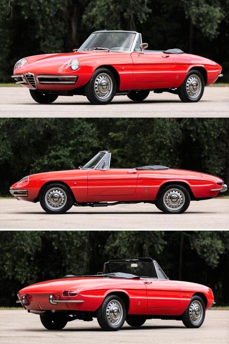 In 1960 Pininfarina was asked by Alfa Romeo to design a spider based on the Sprint Speciale. They developed a prototype in 1961, of which ultimately went into production in 1966. The popular Giulia Spider, a mainstay of Alfa Romeo, found its replacement with the Duetto Spider. Reliability and performance were strong, with the majority of the new car's mechanical components carried over unaltered from the proven Giulia. Alfa Romeo Spider Duetto, Spider Car, Car Friends, Alfa Romeo Spider, Black Herringbone, Business Awards, Alfa Romeo Giulia, Convertible Top, Nice Cars