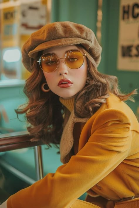 Wes Anderson Outfits Women, Wes Anderson Outfits, Profile Picture Poses, Modern Business Woman, Wes Anderson Aesthetic, Wes Anderson Style, Retro Photoshoot, Outfit Retro, 70s Women