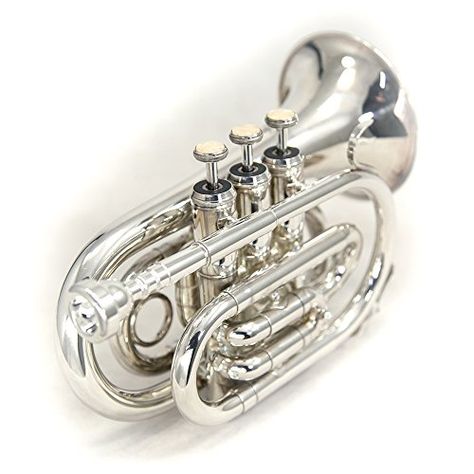 Sky Band Approved Nickel Plated Bb Pocket Trumpet with Case, Cloth, Gloves and Valve Oil, Guarantee Top Quality Sound, Red >>> Continue to the product at the image link. Pocket Trumpet, Fantasy Armour, Nautical Lamps, Brass Instruments, Musical Art, Trumpets, Red Sky, Musical Instruments, Floral Rings