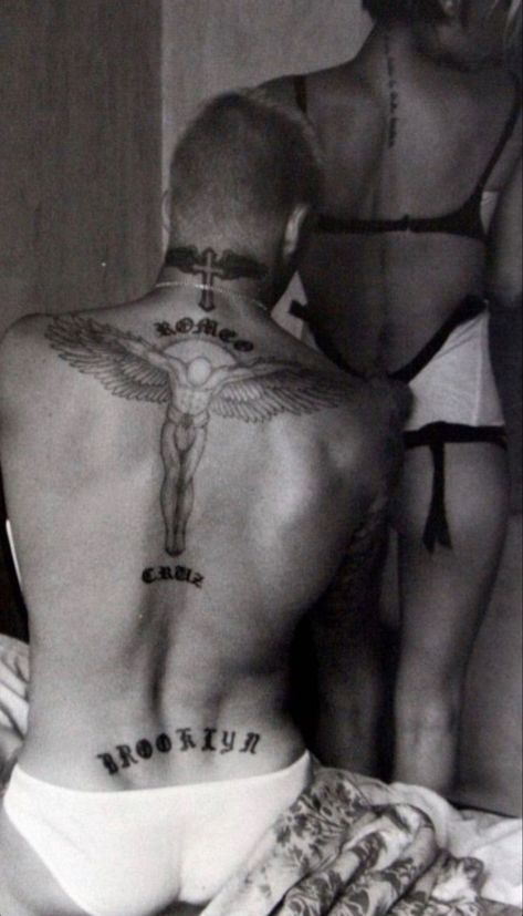 David Beckham Back Tattoo, Beckham Photoshoot, David Beckham Tattoos, Posh And Becks, Steven Klein, Victoria And David, David And Victoria Beckham, Victoria B, Men Stylish Dress