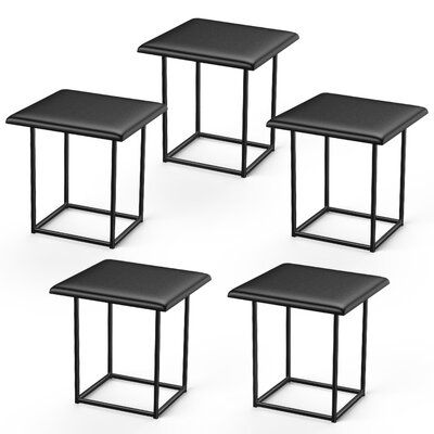 The cube ottoman, 5 to 1 ottoman, the unique design can make sure you have enough seating when you have a party. Body Fabric: Black Faux Leather Stool In Living Room, Stool With Wheels, Outdoor Footstool, Stackable Stools, Velvet Sofas, Cube Chair, Foldable Stool, Footstool Ottoman, Upholstered Footstool