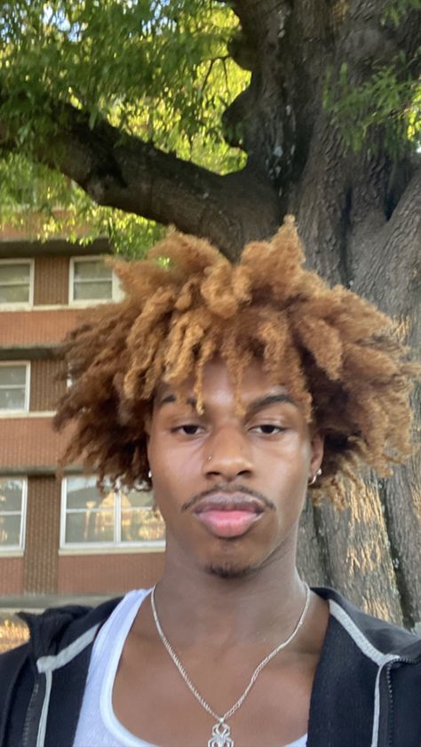 Half Colored Hair, Twist Hair Men, Boys Colored Hair, Taper Fade Curly Hair, Hair Twists Black, Natural Hair Men, Men Blonde Hair, Dyed Hair Men, Peekaboo Hair