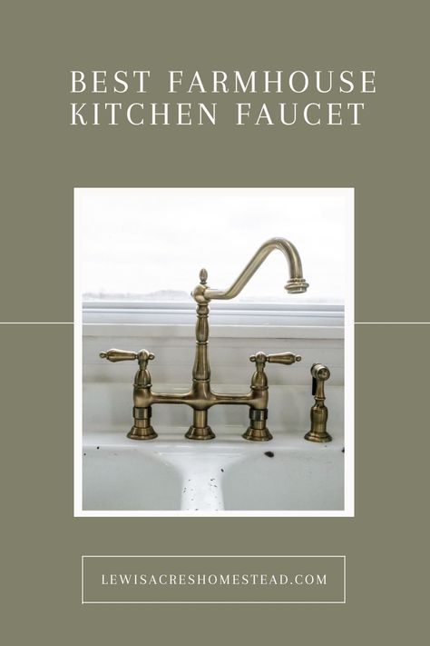 A clickable pin graphic for a Kingston Brass kitchen faucet in the color antique brass. Farmhouse Sink Faucet, Best Farmhouse, Vintage Farmhouse Kitchen, Old Farmhouse, Farmhouse Sink, Vintage Farmhouse, Sink Faucets, Kitchen Faucet, Farmhouse Kitchen