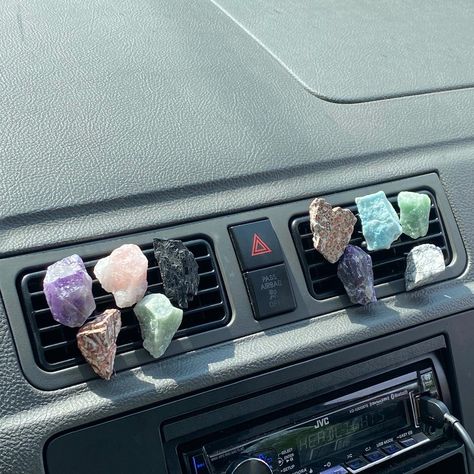 Crystal Car Vent Clips – Infinite Garden Car Crystals, Car Interior Diy, Hippie Car, Car Deco, Car Vent Clip, Cool Car Accessories, Girly Car, Car Interior Design, Car Vent