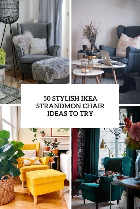 stylish ikea strandmon chair ideas to try cover Ikea Wing Chair, Ikea Armchair Strandmon, Sillon Strandmon Ikea, Ikea Wingback Chair Strandmon, Ikea Strandmon Chair Living Rooms, Ikea Strandmon Chair Cover, Ikea Chairs Living Room, Strandmon Chair Living Rooms, Armchair Living Room Ideas