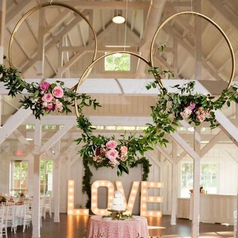 Love is in the room but I don’t think the LOVE letters have heard that the hoops are this years hot trend. 😂😂. Happy Valentines💕 . #rusticweddings rusticweddings #weddingprophire #vintagehire #rusticweddingdecor #decorhire #floralhoop #hoopdecor Gold Wedding Colors, Rustic Wedding Decorations, Deco Wreaths, Pink And Gold Wedding, Flowers And Greenery, Engagement Decorations, Floral Hoops, Hula Hoop, Wedding Deco