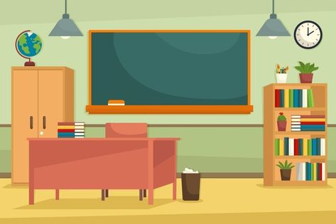 Empty school class conference background | Free Vector #Freepik #freevector #background #school #room #chalkboard School Background Design, Classroom Set Up, Background Class, Big Chalkboard, Background Classroom, Big Classroom, Class Background, Papan Tulis Kapur, Hallway Interior