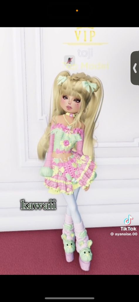 Kawaii Dti Outfits, Dress To Impress Kawaii Theme, Kawaii Dress To Impress, Phone Widgets, Kpop Dress, Dti Hacks, Dti Ideas, Dti Fits, Roblox 3