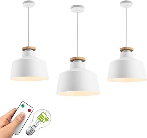 Battery Operated Pendant Lights, Wireless Pendant Light, Battery Pendant Light, Battery Operated Chandelier, Lighting For Kitchen Island, Lighting For Kitchen, Hanging Ceiling Light, Hanging Ceiling, Spa Room