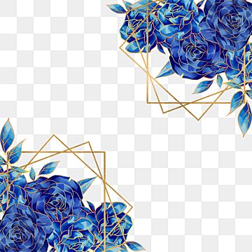 Blue Clipart, Plant Clipart, Blue Gold Wedding, Gold Clipart, Clipart Flowers, Rose Clipart, Rose Plant, Leaf Clipart, Rose Background