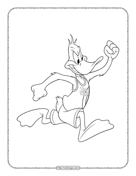 Duck Coloring Sheet, Duck Coloring Pages, Daffy Duck, Coloring Pages Printable, Page Ideas, Space Jam, A Cartoon, Looney Tunes, Coloring Sheets